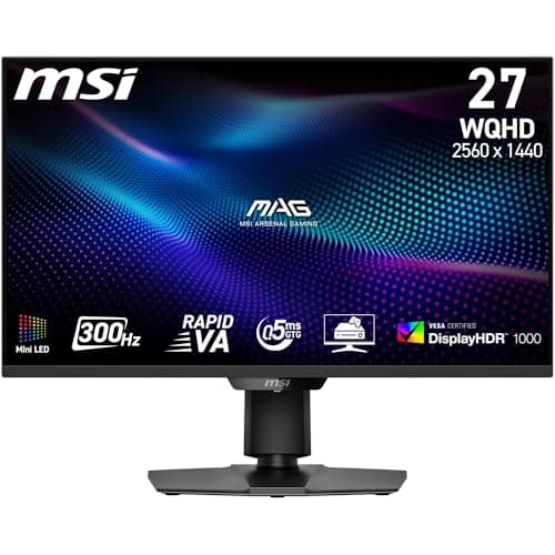 Image of MSI MAG 274QPF X30MV 27-Inch WQHD Gaming Monitor, 2560 x 1440 Rapid VA, 300Hz, 0.5ms, DisplayHDR 1000, mini-LED, HDMI 2.1, DP 1.4a, Tilt/Height Adjustable, Black