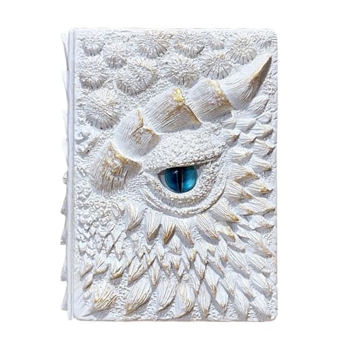 Image of Embossed Vintage Journal - Dragon Eye Hardcover Notebook Artistic Design Fantasy Theme Premium Writing Diary | Decorative for Workplace Ideal for Notes and Skiing