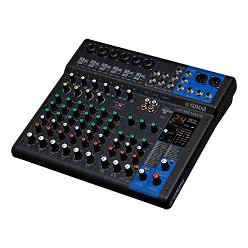 Image of Yamaha MG12XUK Mixing Console - Compact mixer with 12 input channels, SPX digital effects, USB audio functions and D-PRE mic preamps (Knob Version),Black