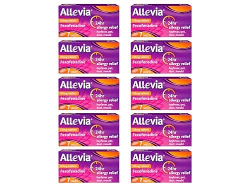 Image of Allevia Allergy Tablets | 70 Tablets | 120mg Fexofenadine | 24hr Relief Acts within 1 Hour | Non-drowsy in Most People | Relieves Hayfever, Pet, Dust and Mould Allergies