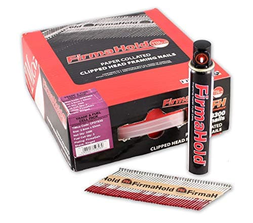 Image of Firmahold Galv 63mm x 2.8 Collated Nails CFGT63G - 3,300 Nails and 3 Gas Cells 1st Fix Paslode,Quickload, NailFire