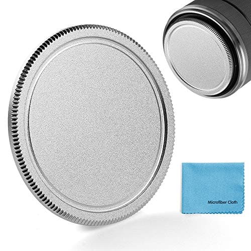 Image of 62mm Metal Lens Cap,Fotover Universal Metal Screw-in Lens Cap Cover Replacement for Canon Nikon Sony Pentax Olympus Fuji DSLR Camera + Microfiber Cleaning Cloth,Silver