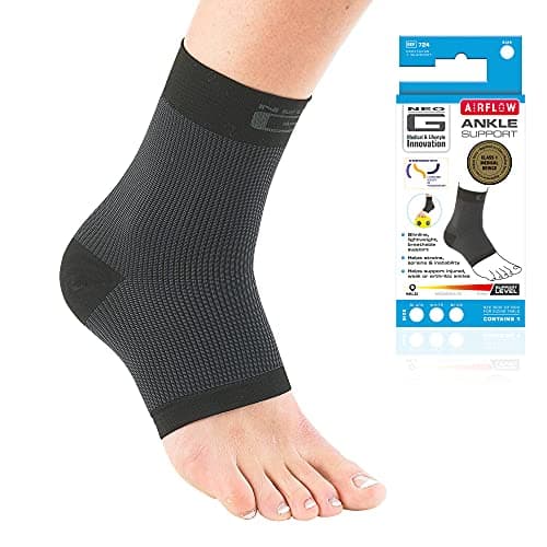 Image of Neo-G Ankle Support Running, Sports, Daily Wear - Ankle Brace, Achilles Tendonitis Support, Sprained Ankle Supports for Weak Ankles and Joint Pain. Multi Zone Ankle Compression - Airflow - S - Black