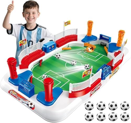 Image of Football Gifts for Boys – Mini Foosball Table Soccer Board Game for Kids Age 5 6 7 8-12, Indoor Sports Pinball Machine Toy for Christmas & Birthday Family Party Fun