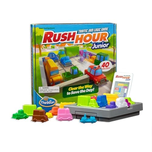 Image of ThinkFun Rush Hour Junior - Classic Traffic Jam Logic Game | New Look for 2024 | STEM Toy for Kids | Engaging Puzzles for Ages 5 and Up | Junior Edition of The International
