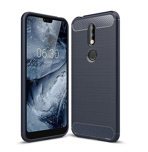 Image of CruzerLite Nokia 7.1 Case, Carbon Fiber Shock Absorption Slim Case for Nokia 7.1 (2018) (Blue)