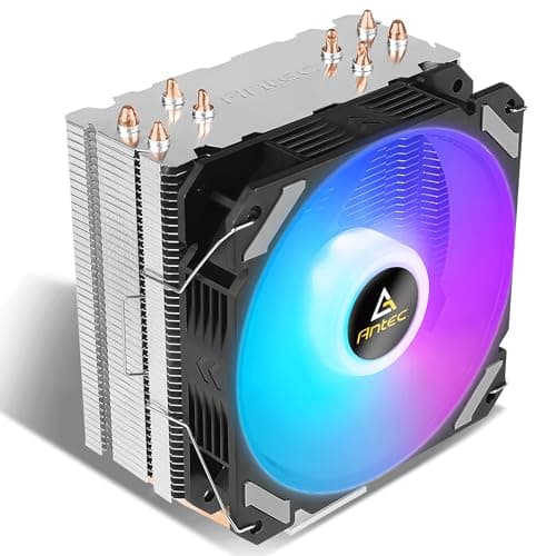 Image of Antec A400i Neon Lighting Heatsink & Fan, Intel AMD Sockets, PWM RGB Silent, 4 Direct Touch Heatpipes, 150W TDP, 0-761345-10913-0