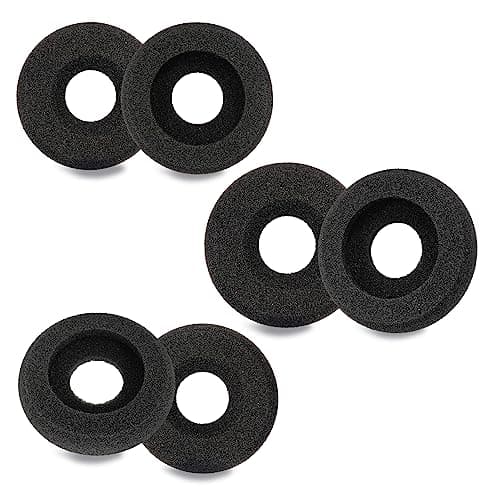 Image of Replacement Ear Cushions Foam for Plantronics Headset, Headphone Covers Ear Pads for Plantronics Blackwire 3210 3220 3320 C3225 HW261N HW510 HW520 Jabra PRO 920 930 9450 Biz 2300 2400 (6 Pack)
