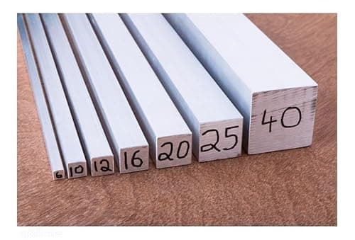 Image of Aluminium square bar solid square aluminium bar 3/8" 1/2" 5/8" 1" and 1 1/4" Aluminium bar square (1, 3/4" (19.05MM) x 500mm)