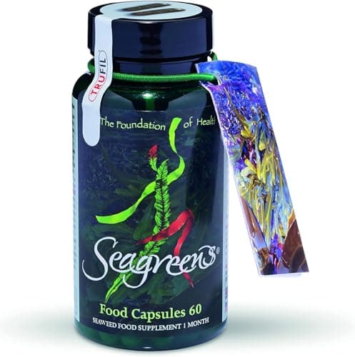 Image of Seagreens Organic Seaweed Food Supplement, 1 Month Supply, 390mcg Iodine, 11 Vitamins, 67 Minerals, Plant-Based, Vegan, Supports Metabolism, Thyroid & Digestion, 60 Capsules