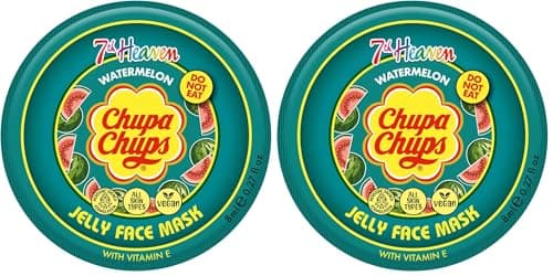 Image of 7th Heaven x Chupa Chups Jelly Face Mask (Watermelon) Jelly Mask with Vitamin E, Vegan - Genuine 7th Heaven Face Masks Skincare (Pack of 2)