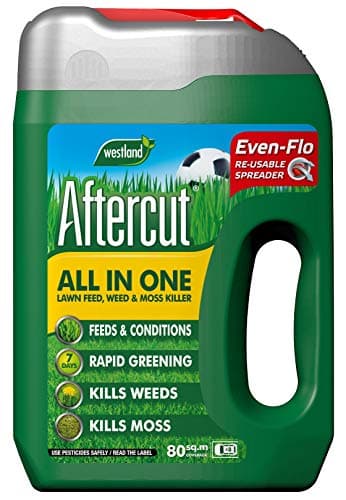 Image of Aftercut All In One Lawn Feed, Weed and Moss Killer Even-Flo Spreader, 80 m2, 2.8 kg