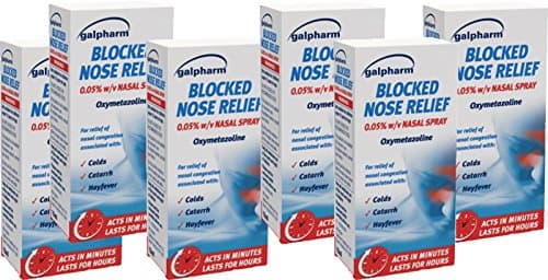 Image of 6 x GALPHARM Blocked Nose Relief Nasal Spray OXYMETAZOLINE HAYFEVER Catarrh