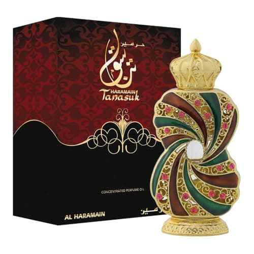 Image of Al Haramain Tanasuk Perfume Oil - 12 ml | Amber Vanilla Perfume For Women and Men Attar Oil | Concentrated Perfume Oil With Amber Vanilla Fragrance