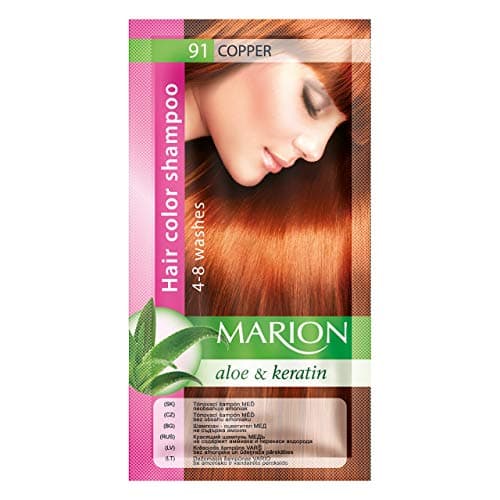 Image of Marion Hair Color Shampoo in Sachet Lasting 4-8 Washes - 91 - Copper