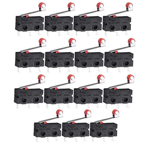 Image of JZK 15 x Mini micro switch momentary hinge metal roller lever micro switch AC 5A 125 250V SPDT 3 pins