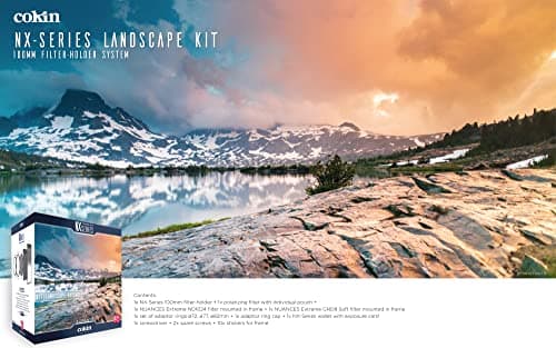 Image of COKIN NX-Series Landscape Kit inc. 100mm Filter-Holder + CPL + Wallet + NUANCES Extreme ND1024 filter in frame + GND8 Soft in frame + ø72/77/82mm Adapter ring + accessories