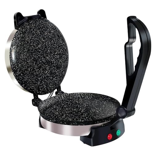 Image of Libra Roti Maker Machine - Electric Tortilla Press with Non-Stick 215 mm Plates and Durable Handle, Auto Temperature Control Chapati Maker Machine with Indicator Lights with 220 VAC UK-Certified Plug