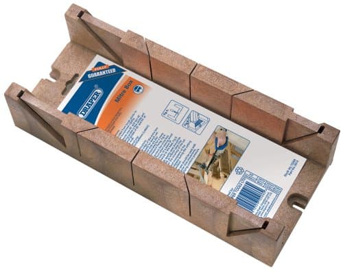 Image of Draper Precision Mitre Box, 360mm x 165mm x 90mm - 10266 - Wood Angle Cutting Guide Miter Tool , Black