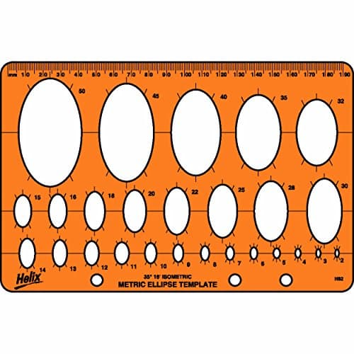 Image of Helix Ellipse Stencil Template, Ellipse Shape Stencil, H82010