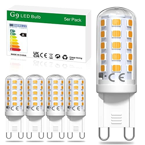 Image of Bonlux G9 LED Bulbs Dimmable, 4W Warm White 2700K No Flicker G9 Capsule Bulb, Equivalent to 35W Halogen Bulb for Chandelier, Office, Home Lighting Decor (5 Pack)
