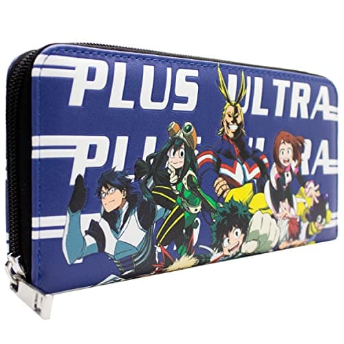 Image of My Hero Academia All Might Plus Ultra Class 1-A Purse Clutch Coin Pocket & Card Holder, Blue