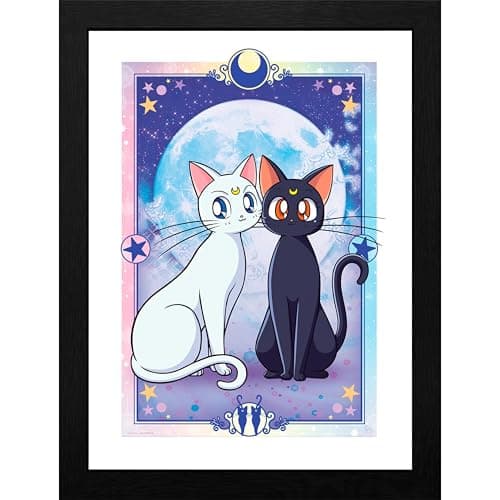 Image of GB eye – Framed Print SAILOR MOON Luna & Artemis – Official Product – Format 30 x 40 cm – High Quality Print – Frame Included