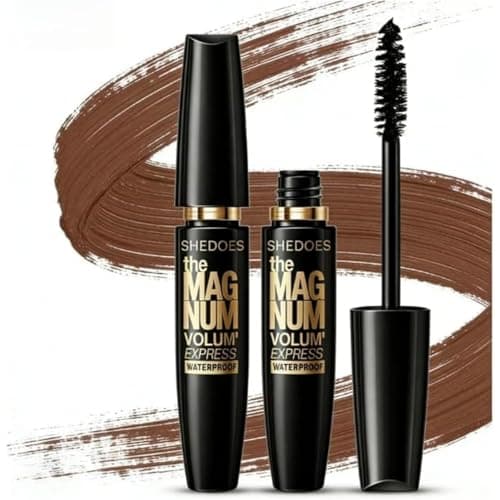 Image of Wow Combo My Amazing Lashes Mascara, Waterproof Clump-Free Volumising and Lengthening Mascara with Silk Protein Fibres for a Natural False Lash Effect Suitable for Daily and Evening Wear (Black)