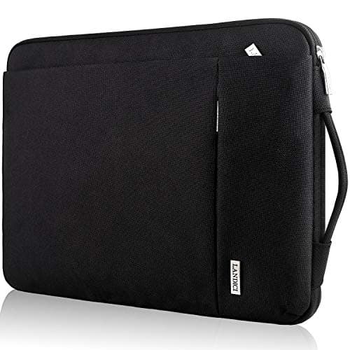 Image of LANDICI Laptop Sleeve Case 11 11.6 12 Inch with Handle, 360°Protective Waterproof Tablet Cover Bag for IPad Pro 12.9, Microsoft Surface Pro 7 8 9 11, Samsung Chromebook,Black