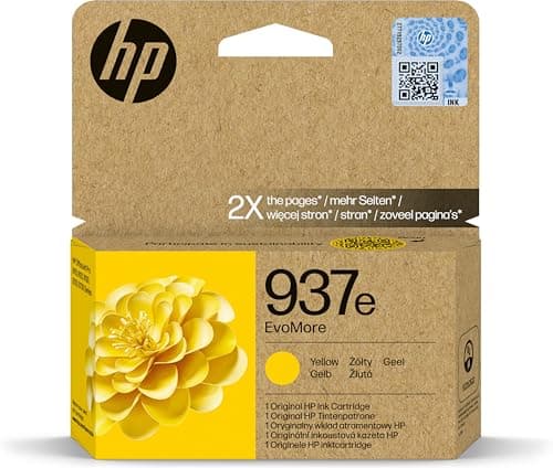 Image of HP 937e EvoMore Yellow Original Ink Cartridge