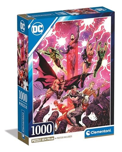 Image of Clementoni Jigsaw Puzzle Dc Comics 1000 Pieces - Poster Included, Puzzle For Adults 14-99 Years, Gift For Men/Women, Super Hero, Made In Italy, 39853