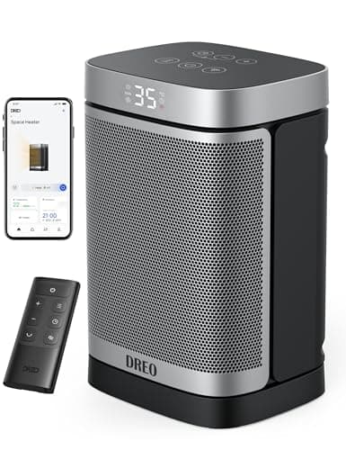 Image of Dreo 1500W Smart Space Heaters for Indoor Use, Portable Heater with 70°Oscillation, WiFi Alexa & Google Assistant Electric Heater, with Thermostat & Remote, Safety Small Heater for Office Home