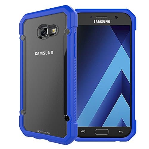 Image of TECHGEAR Galaxy A3 2017 Case - [Fusion Armour] Premium Slim Hybrid Tough Rugged Protective Bumper Case Heavy Duty Protection Cover Compatible with Samsung Galaxy A3 2017 (SM-A320 Series) - Blue