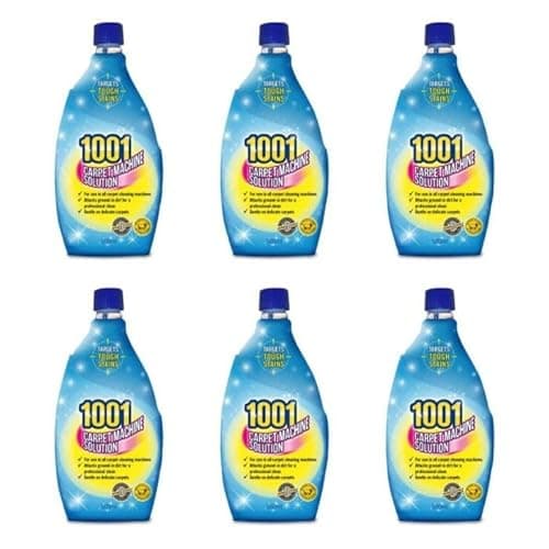 Image of 1001 Carpet Machine Solution and Upholstery Cleaner, Deep Fabric Cleaning, Stain and Odour Removal, 500ml, Pack of 6