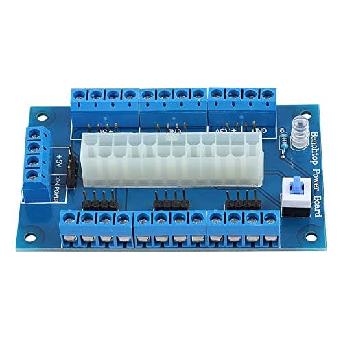 Image of 24/20-Pin ATX Power Supply, Bench Top Breakout Board Module Adapter for PC Computer, Computer Power Supplies