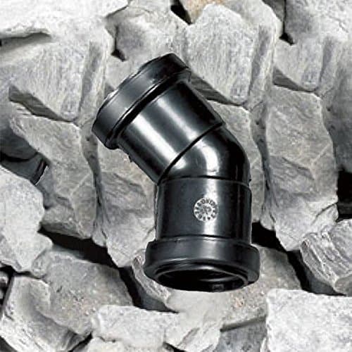 Image of PondKraft Rigid Plastic Pipe Elbow Connectors - 40mm - 45 Degrees