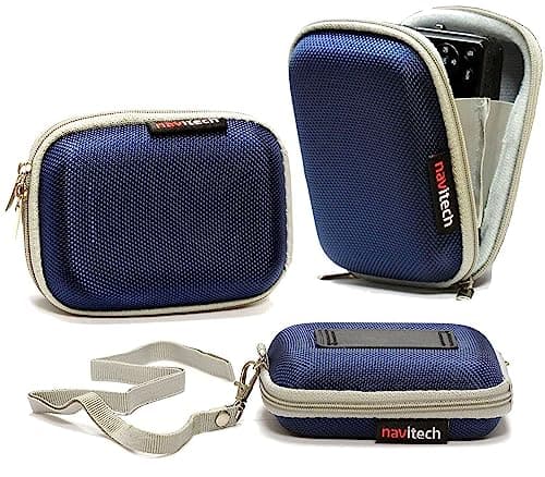 Image of Navitech Blue Shockproof Camera Case Compatible with Canon PowerShot Zoom Telephoto Monocular Compact Camera