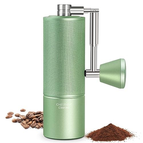 Image of TIMEMORE Chestnut C3 ESP PRO Coffee Grinder Manual, Upgrade Integrated All-Metal Body, Hand Coffee Grinder with Folding Handle, for Espresso to French Press, Green