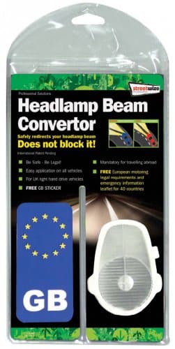 Image of Headlight Beam Benders Deflector Adaptor Conversion Kit | Driving in Europe | UK Sticker Included | Cars Vans Trucks 4x4