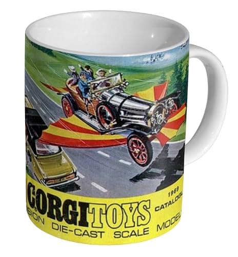 Image of Green Listing LTD Corgi Toys Catalogue 1966 Advert Chitty Chitty Bang - Ceramic 11oz Tea Coffee Mug/Cup