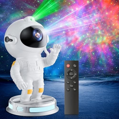 Image of Astronaut Galaxy Projector, Star Projector Light with 8 Nebula Modes, 360° Adjustable Projection Lamp, Remote & Timer Starry Sky Light, Cute Night Light for Bedroom, Space Gift for Kids Adult