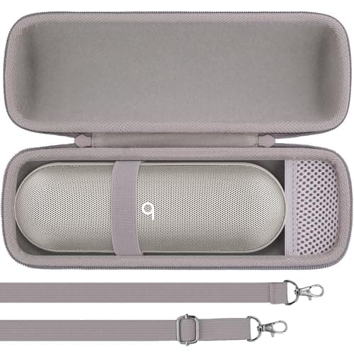 Image of co2CREA Hard Travel Case for Beats Pill Wireless Bluetooth Speaker, Sandstone, Waterproof, Shockproof, Dustproof, Heavy Duty Protection, Integrated Shoulder Strap