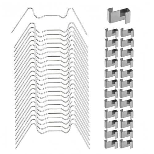 Image of 50pcs Greenhouse Glass Clips Stainless Steel Greenhouse Window Clips Glass Pane Fixings Clips,25P xGreenhouse Glazing W Wire Clips and 25P x Z Overlap Clips for GreenhouseGlass Replacement Accessories