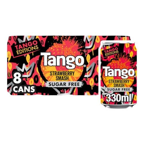 Image of Tango Sugar Free Strawberry Smash 330ml, (Pack of 8)