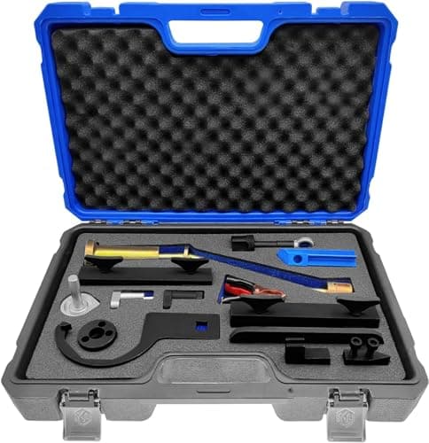 Image of ZKTOOL 14PC Engine Camshaft Alignment Timing Tool Kit Fit for Land Rover Range Rover Sport Jaguar Discovry 4 V8 5.0 L V6 3.0L Cylinder Engine. Tool with Fuel Pump and Two Injector.