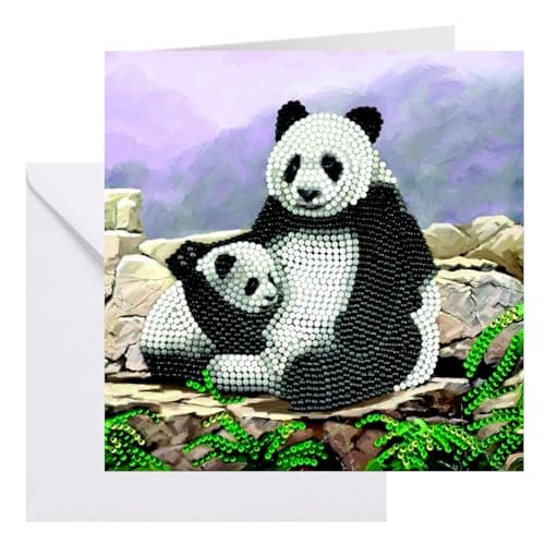 Image of CRYSTAL ART CCK-A44: Panda Card Kit