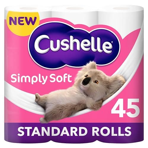 Image of Cushelle Simply Soft Toilet Roll, 45 Standard Rolls