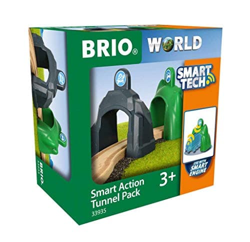 Image of BRIO World Smart Tech Railway Action Tunnel Pack for Kids Age 3 Years Up - Compatible with all BRIO Train Sets & Accessories