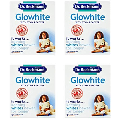 Image of Dr Beckmann Glowhite Fabric Whitener with Stain Remover (12 x 40g Sachets)