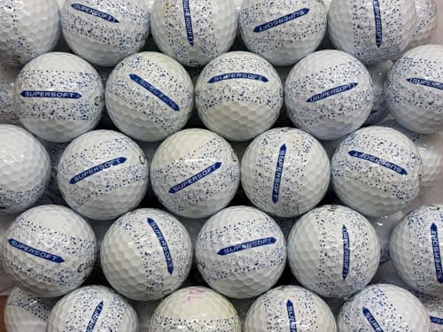 Image of Supersoft Splatter Blue Golf Balls Pearl/A Grade For Callaway Recycled 12 Pack